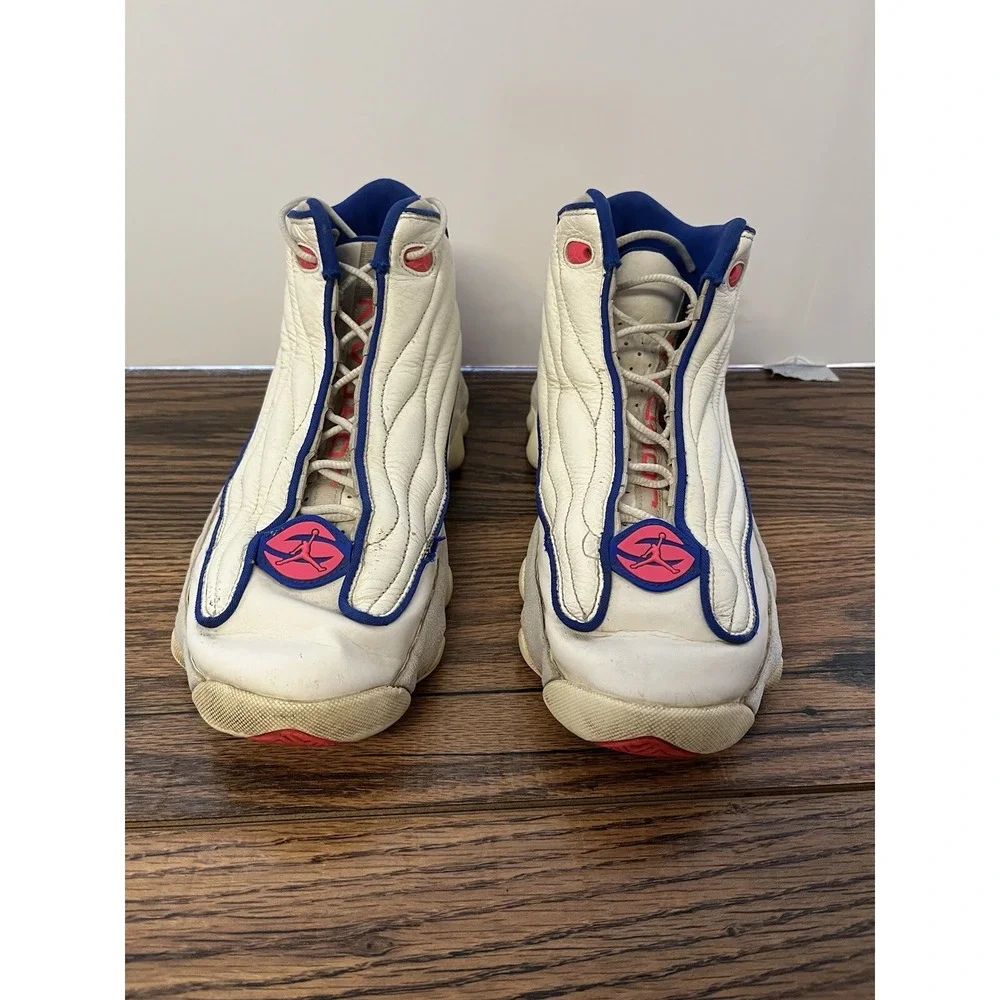 NIKE Jordan‎ Pro Strong Men's Size 8 White Blue Pink Retro Basketball Sneakers
